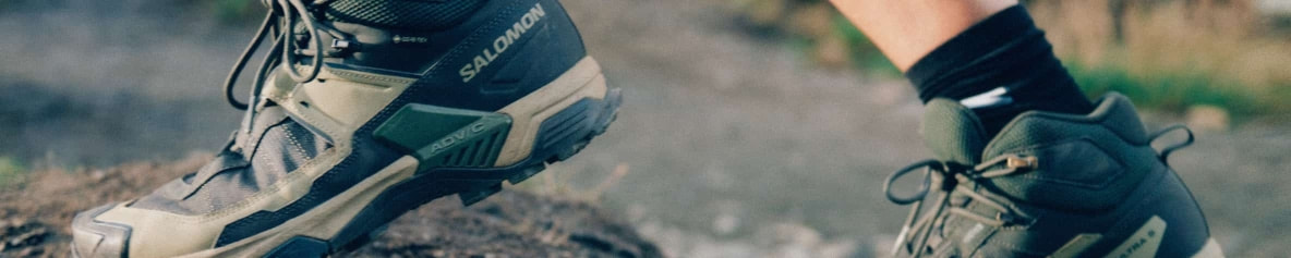 Salomon Outdoorschuhe im Einsatz.