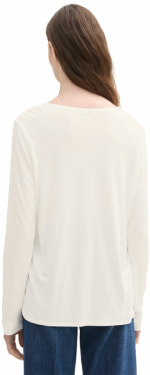 TOM TAILOR Crew Neck Fabric Női L/S póló