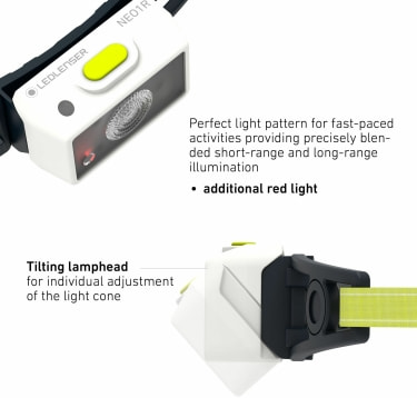 Led Lenser Neo 1 R fejlámpa, max. 250 lumen, súly: 39 g akkuval