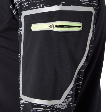Rono langarm Laufshirt mit Halfzip