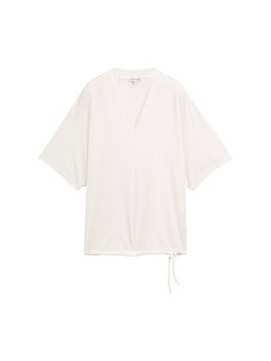 TOM TAILOR Cupro V-Neck Női póló